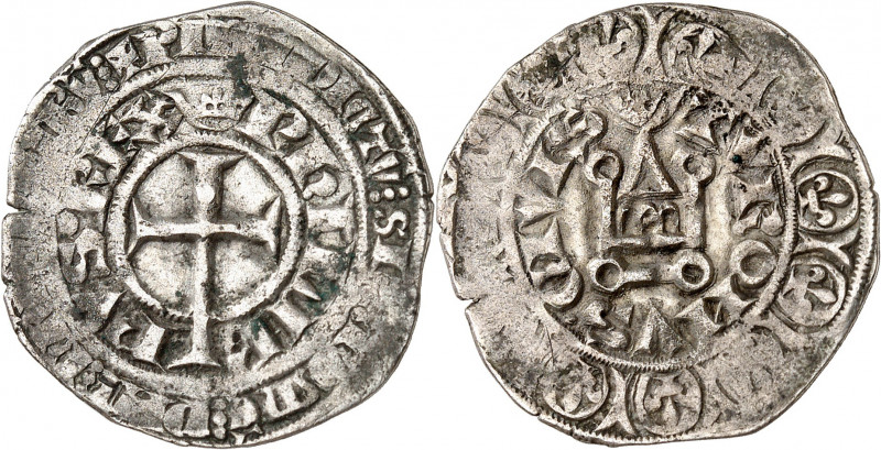 PHILIPPE VI (1328-1350).
Gros à la queue (27 sept.1348 et 15 janvier 1349) 3,41...