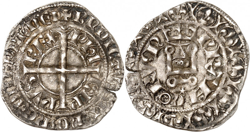 PHILIPPE VI (1328-1350).
Gros à la couronne (2e émission 31 octobre 1338) 2,49 ...