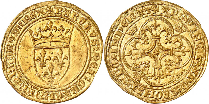 CHARLES VI (1380-1422). Écu d’or à la couronne, 3e émission (11 septembre 1389) ...