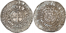 CHARLES VI (1380-1422).
Gros aux lis sous une couronne (3 novembre 1413) 3,01 g. Point 16e=Tournai
A/ + KL’: DI’: G: FRACORV: REX. Ponctuation par t...