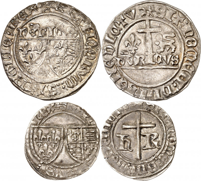 HENRI VI (1422-1453).
Blanc aux écus 3,11 g. Dy.445- Laf.449. TB àTTB
Petit bl...