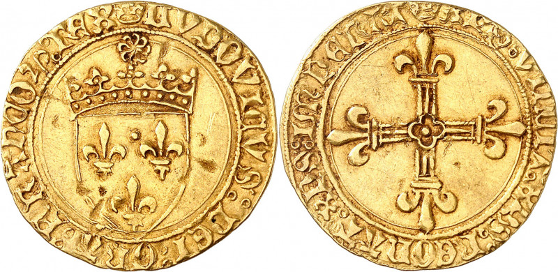 LOUIS XI (1461-1483).
Écu d’or au soleil (2 novembre 1475) 3,42 g. Point 15e=Ro...