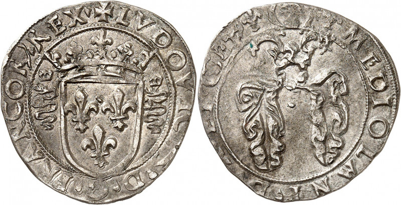 LOUIS XII (1498-1514)-Duché de Milan (1499-1512).
Gros Royal de trois sous dit ...