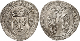 LOUIS XII (1498-1514)-Duché de Milan (1499-1512).
Gros Royal de trois sous dit « bissone » 2,29 g.
A/ + LVDOVICVS D G FRANCOR REX. Écu de France cou...