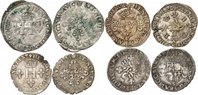 Henri II (1547-1559). Gros de six blancs dit "gros de Nesle" 1550 Paris 5,81 g. Dy.994- Laf.832. TB à TTB Gros de trois blancs dit "demi-gros de Nesle...