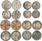 Louis XIV (1643-1715). Douzième d'écu aux 8 L, 2ème type 1704 W= Lille 2,15 g. Dy. 1554a (réformation)- Rare.B à TB Monnaie très difficile à touver en...