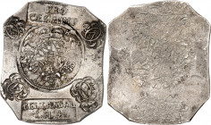 LOUIS XIV (1643-1715). Siège de Landau. Les impériaux assiégés par les Français. 1 Florin, 4 Kreutzer. 1713. 10,93 g. 
A/ Dans deux cartouches : En h...