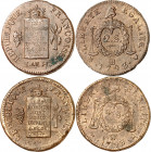 CONVENTION (1792-1795).
2 Sols à la balance 1793 W=Lille 23,55 g.
2 Sols à la balance 1793 BB=Strasbourg 24,63 g.
A/REPUBLIQUE FRANÇOISE. Table de ...