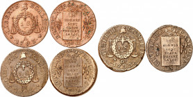 CONVENTION (1792-1795).
1 Sol à la balance 1793 A=Paris 11,55 g. Gad.19 (Cuivre).
Cette monnaie de la première année en cuivre est d’une qualité rem...