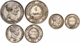 PREMIER EMPIRE (1804-1814) Napoléon 1er.
1 Franc 1807 A=Paris 5,03 g. Type transitoire (Tête de nègre). TTB
Demi Franc 1807 A=Paris 2,46 g.Type tran...
