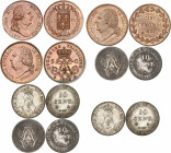 LOUIS XVIII Second gouvernement royal (1815-1824).
Essai Module 40 Francs en bronze 1815 et Essai 5 Centimes 1821 A. 
Colonies Françaises : Essai 5 ...