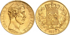 CHARLES X (1824-1830) 
20 Francs 1830 A=Paris. 
Gad.1029 (43 1495 ex.). TTB