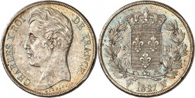 CHARLES X (1824-1830) 
2 Francs 1827 W=Lille.
A/CHARLES X ROI DE FRANCE. Effigie à gauche du Roi
R/Écu couronné de France au centre d’une couronne....
