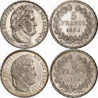 LOUIS PHILIPPE I (1830-1848). 
5 Francs « tête laurée ». 2e Type de Domard. Tranche en relief. 1834 A=Paris. Gad.677a (11 307 079 ex.). SUP 1834 Q=Pe...