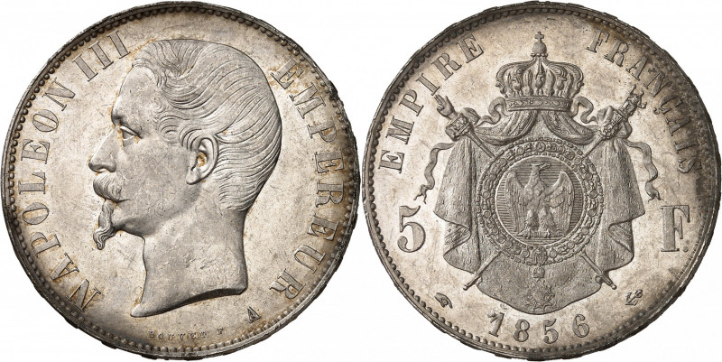 NAPOLEON III (1852-1870). 
5 Francs « Tête nue » 1856 A=Paris.
A/ NAPOLEON III...