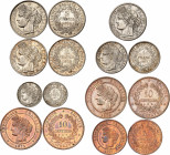 GOUVERNEMENT DE DEFENSE NATIONALE et COMMUNE DE PARIS (1870-1871). 
2 Francs « Cérès » avec légende 1870 A=Paris (2 exemplaires, Petit et Grand A) et...