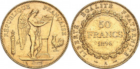 IIIe REPUBLIQUE (1871-1940).
50 Francs « Dieu protège la France » 1896 A=Paris. (800 ex.).
A/ RÉPUBLIQUE FRANÇAISE. Le Génie de la République gravan...