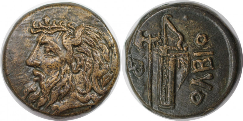 Griechische Münzen, BOSPORUS. SCYTHIA. Olbia. Bronze ca. 330-300 v. Chr. Vs.: Ko...
