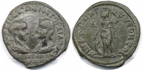 Römische Münzen, MÜNZEN DER RÖMISCHEN KAISERZEIT. Moesia Inferior, Tomis. Gordianus III. Pius und Tranquillina. AE, 238-244 n. Chr. (12.09 g. 27.5 mm)...