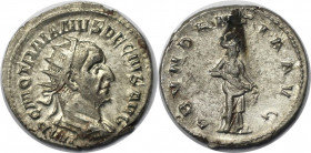 Römische Münzen, MÜNZEN DER RÖMISCHEN KAISERZEIT. Rom. Trajanus Decius. Antoninianus 250 n. Chr. Silber. 4 g. RIC 10b. Stempelglanz