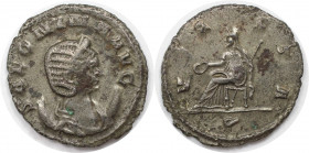 Römische Münzen, MÜNZEN DER RÖMISCHEN KAISERZEIT. Gallienus (253-268 n. Chr) für Salonina. Antoninianus 265-267 n. Chr. (3.12 g. 21 mm) Vs.: SALONINA ...