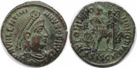 Römische Münzen, MÜNZEN DER RÖMISCHEN KAISERZEIT. Valentinianus I. (364-375 n. Chr). AE. (2.63 g. 18 mm) Vs.: DN VALENTINIANVS PF AVG, Drapierte, küra...