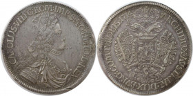 RDR – Habsburg – Österreich, RÖMISCH-DEUTSCHES REICH. Karl VI. (1711-1740). Reichstaler 1714, Hall. Silber. Dav. 1051. Sehr schön+