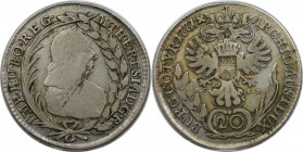 RDR – Habsburg – Österreich, RÖMISCH-DEUTSCHES REICH. Maria Theresia (1740-1780). 20 Kreuzer 1771 IS SK. Silber. Sehr schön