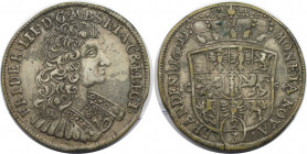 Altdeutsche Münzen und Medaillen, BRANDENBURG IN PREUSSEN. Friedrich III. (1688-1701). 2/3 Taler 1699. Silber. 14,39 g. Fast Vorzüglich