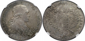 Altdeutsche Münzen und Medaillen, SACHSEN - ALBERTINE. Friedrich August III. (1763-1806). Vicariat. 2/3 Taler 1792 IEC. Silber. KM 1033. NGC AU-55