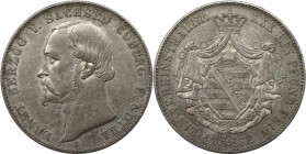 Altdeutsche Münzen und Medaillen, SACHSEN - COBURG - GOTHA. Ernst II. (1844-1893). Vereinstaler 1862 B. Silber. Sehr schön+