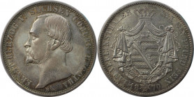 Altdeutsche Münzen und Medaillen, SACHSEN - COBURG - GOTHA. Ernst II. (1844-1893). Vereinstaler 1870 B. Silber. Jaeger 296, Thun 369, AKS 103, Dav. 82...