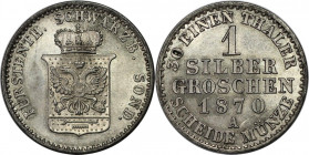 Altdeutsche Münzen und Medaillen, SCHWARZBURG - SONDERSHAUSEN. Günther Friedrich Karl II. (1835-1880). Silbergroschen 1870 A. Jaeger 73, AKS 39. Fast ...