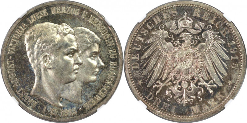 Deutsche Münzen und Medaillen ab 1871, REICHSSILBERMÜNZEN, Braunschweig-Lüneburg...