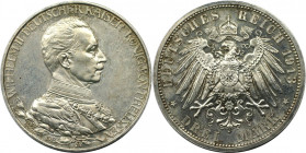 Deutsche Münzen und Medaillen ab 1871, REICHSSILBERMÜNZEN, Preußen. Wilhelm II. (1888-1918). 3 Mark 1913 A, 25 jähriges Regierungsjubiläum. Silber. Ja...