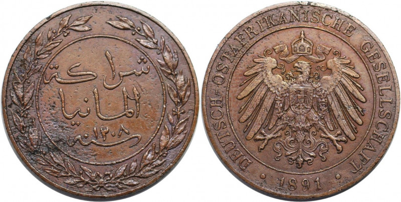 Deutsche Münzen und Medaillen ab 1871, DEUTSCHE KOLONIEN. Deutsch-Ostafrika. 1 P...