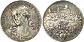 Deutsche Münzen und Medaillen ab 1871, MEDAILLEN UND JETONS. Medaillen von Karl Goetz. Silbermedaille 1931, auf die 700. Todestag der Heiligen Elisabe...