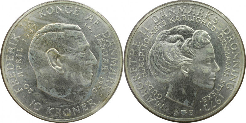 Europäische Münzen und Medaillen, Dänemark / Denmark. Margrethe II. 10 Kroner 19...