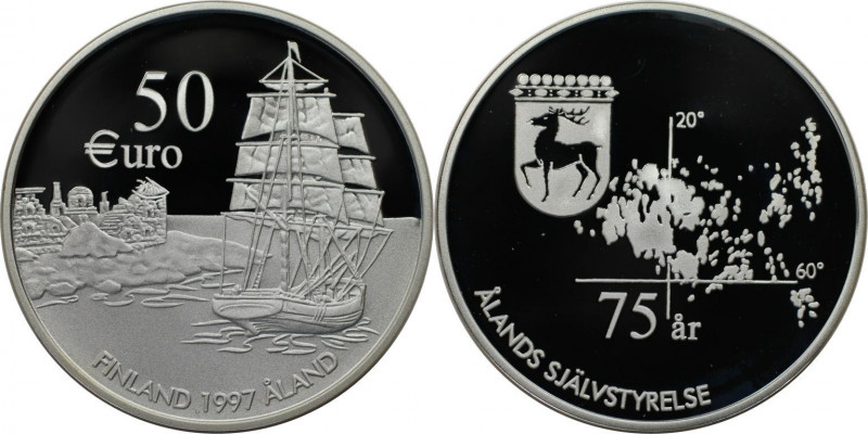 Europäische Münzen und Medaillen, Finnland / Finland. Aland. 75 Jahre Autonomie....