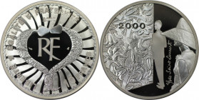 Europäische Münzen und Medaillen, Frankreich / France. Yves St. Laurent. 10 Francs 2000. 22,20 g. 0.900 Silber. 0.64 OZ. KM 1235. Polierte Platte
