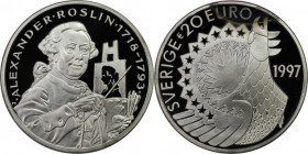 Europäische Münzen und Medaillen, Schweden / Sweden. ALEXANDER ROSLIN. Medaille "20 Euro" 1997. Silber. Polierte Platte