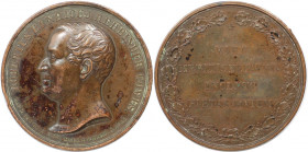 Russische Münzen und Medaillen, Nikolaus I. (1826-1855). Bronzemedaille 1841 von P. Utkin. Auf den Tod des russischen Gesandten Robert Heinrich Rehbin...