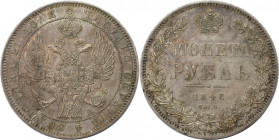 Russische Münzen und Medaillen, Nikolaus I. (1826-1855). 1 Rubel 1846 SPB PA, St. Petersburg. Silber. 20,63 g. Bitkin 208, Dav. 283. Vorzüglich+. Herr...