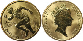 Weltmünzen und Medaillen, Australien / Australia. Sydney 2000 Olympics - Leichtathletik. 5 Dollars 2000. Aluminium-Bronze. KM 356. Stempelglanz