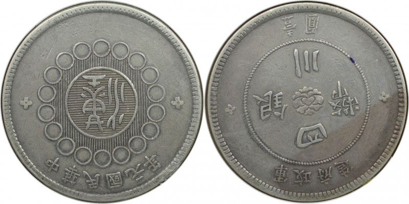 Weltmünzen und Medaillen, China. Provinz Szechuan. 1 Dollar 1912. Silber. Sehr s...