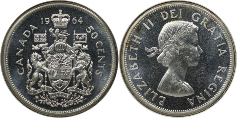 Weltmünzen und Medaillen, Kanada / Canada. Elizabeth II. 50 Cents 1964. 11,66 g....