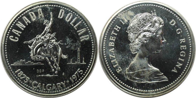 Weltmünzen und Medaillen, Kanada / Canada. 100 Jahre Calgary. 1 Dollar 1975. 23,...