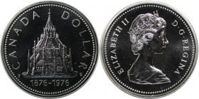 Weltmünzen und Medaillen, Kanada / Canada. 100. Jahrestag der Eröffnung der Parlamentsbibliothek Ottawa. 1 Dollar 1976. 23,33 g. 0.500 Silber. 0.38 OZ...