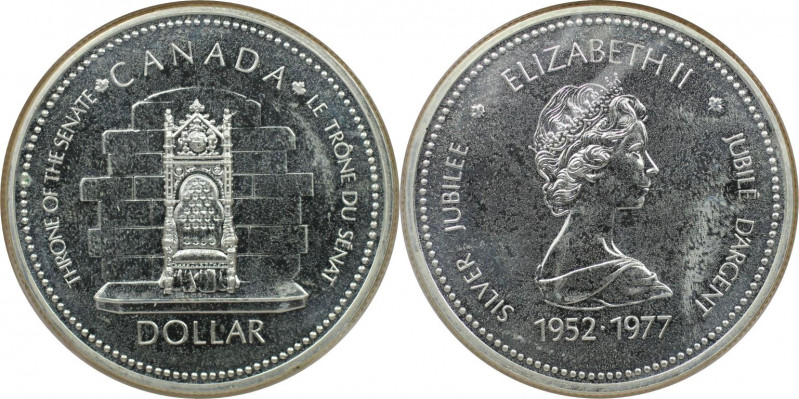 Weltmünzen und Medaillen, Kanada / Canada. 25. Jahrestag Thronbesteigung. 1 Doll...