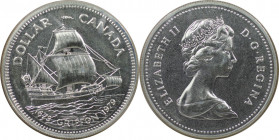 Weltmünzen und Medaillen, Kanada / Canada. "Griffon". 1 Dollar 1979. 23,33 g. 0.500 Silber. 0.38 OZ. KM 124. Stempelglanz